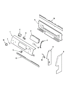 02 - Control Panel parts for Admiral Range MER5730BGW from AppliancePartsPros.com