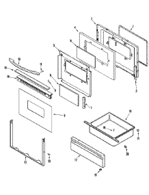 03 - Door / Drawer parts for Admiral Range MER5730BGW from AppliancePartsPros.com
