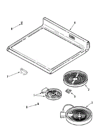 06 - Top Assembly parts for Admiral Range MER5730BGW from AppliancePartsPros.com