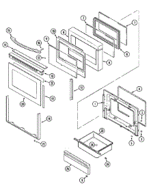 03 - Door / Drawer parts for Maytag Range MER5750BAQ from AppliancePartsPros.com