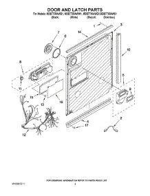 03 - Door And Latch Parts parts for Maytag Dishwasher MDB7709AWQ1 from AppliancePartsPros.com