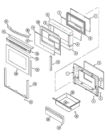 03 - Door / Drawer parts for Maytag Range MER5770BAQ from AppliancePartsPros.com