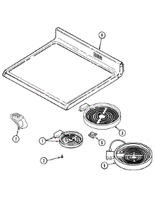 05 - Top Assembly parts for Maytag Range MER5775AAW from AppliancePartsPros.com