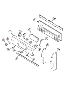 02 - Control Panel parts for Maytag Range MER5780BAW from AppliancePartsPros.com