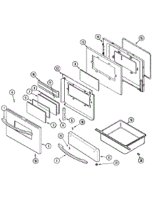 03 - Door / Drawer (Stl) parts for Maytag Range MER5870BCS from AppliancePartsPros.com