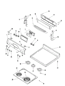 03 - Control Panel / Top Assembly parts for Maytag Range MER5875QCB from AppliancePartsPros.com