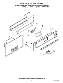 02 - Control Panel Parts parts for Maytag Range MGR8670WB1 from AppliancePartsPros.com