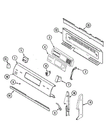 02 - Control Panel parts for Maytag Range MER6550ACW from AppliancePartsPros.com