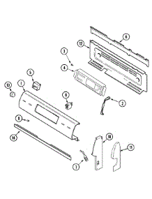 02 - Control Panel parts for Maytag Range MER6550BAW from AppliancePartsPros.com