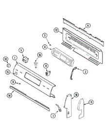 02 - Control Panel parts for Maytag Range MER6550BCW from AppliancePartsPros.com