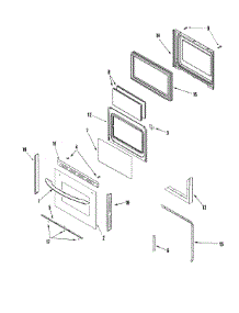 03 - Door (Lower) parts for Maytag Range MER6555AAW from AppliancePartsPros.com