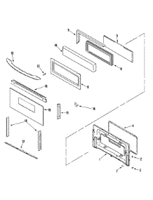 04 - Door (Upper) parts for Maytag Range MER6741BAW from AppliancePartsPros.com