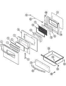 04 - Door / Drawer (Aac) parts for Maytag Range MER6750AAB from AppliancePartsPros.com