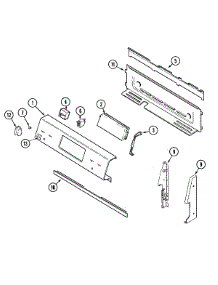 02 - Control Panel parts for Maytag Range MER6750ACW from AppliancePartsPros.com
