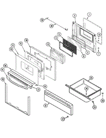 03 - Door / Drawer (Acq, Acw) parts for Maytag Range MER6750ACW from AppliancePartsPros.com