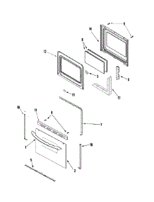 03 - Door (Lower) parts for Maytag Range MER6751AAW from AppliancePartsPros.com