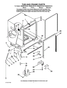 07 - Tub And Frame Parts parts for Maytag Dishwasher MDB8951BWQ0 from AppliancePartsPros.com