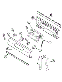 02 - Control Panel parts for Maytag Range MER6770AAW from AppliancePartsPros.com