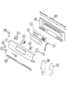 02 - Control Panel parts for Maytag Range MER6770ACQ from AppliancePartsPros.com