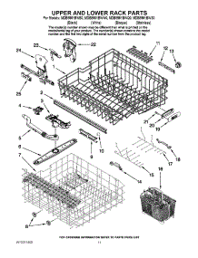09 - Upper And Lower Rack Parts parts for Maytag Dishwasher MDB8951BWS0 from AppliancePartsPros.com