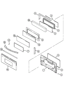 04 - Door (Upper / Mer6870aac) parts for Maytag Range MER6870AAC from AppliancePartsPros.com