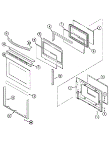03 - Door (Lower) parts for Maytag Range MER6870AAQ from AppliancePartsPros.com