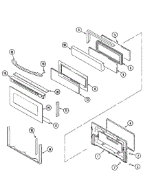 04 - Door (Upper) parts for Maytag Range MER6870ACQ from AppliancePartsPros.com