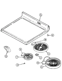 06 - Top Assembly parts for Maytag Range MER6871AAW from AppliancePartsPros.com