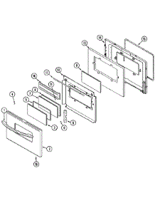 03 - Door (Lower-Bas) parts for Maytag Range MER6872BAS from AppliancePartsPros.com