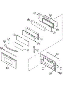 04 - Door (Upper-Bas) parts for Maytag Range MER6872BAS from AppliancePartsPros.com