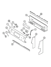 02 - Control Panel parts for Maytag Range MER6872BCW from AppliancePartsPros.com