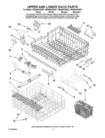 09 - Upper And Lower Rack Parts parts for Maytag Dishwasher MDB8951BWW1 from AppliancePartsPros.com