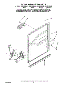 03 - Door And Latch Parts parts for Maytag Dishwasher MDB8951BWS1 from AppliancePartsPros.com
