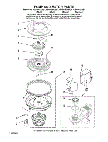08 - Pump And Motor Parts parts for Maytag Dishwasher MDBH980AWW1 from AppliancePartsPros.com