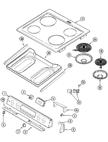 04 - Top Assembly parts for Maytag Range MES5570AAB from AppliancePartsPros.com