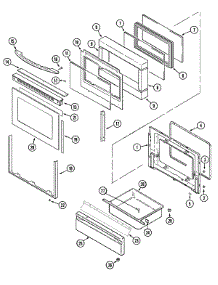 02 - Door / Drawer parts for Maytag Range MES5870AAA from AppliancePartsPros.com