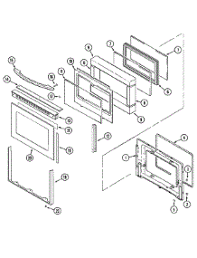 03 - Door parts for Maytag Oven MEW5530AAW from AppliancePartsPros.com