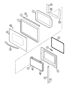 03 - Door (Bcb / Bcw) parts for Maytag Oven MEW6530BCW from AppliancePartsPros.com