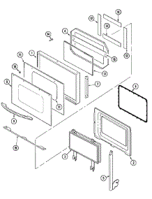 03 - Door parts for Maytag Oven MEW6530CAS from AppliancePartsPros.com