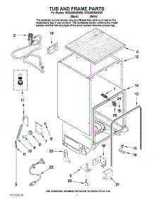 07 - Tub And Frame Parts parts for Maytag Dishwasher MDC4650AWW0 from AppliancePartsPros.com