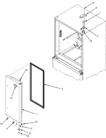 15 - Right Refrigerator Door parts for Maytag Refrigerator MFD2560HES from AppliancePartsPros.com