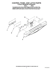 02 - Control Panel And Latch Parts parts for Maytag Dishwasher MDC4650AWB1 from AppliancePartsPros.com