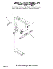 10 - Upper Wash And Rinse Parts parts for Maytag Dishwasher MDC4650AWB1 from AppliancePartsPros.com