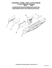 02 - Control Panel And Latch Parts parts for Maytag Dishwasher MDC4650AWB2 from AppliancePartsPros.com