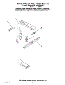 10 - Upper Wash And Rinse Parts parts for Maytag Dishwasher MDC4650AWB2 from AppliancePartsPros.com