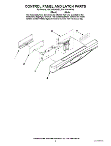 02 - Control Panel And Latch Parts parts for Maytag Dishwasher MDC4650AWB3 from AppliancePartsPros.com