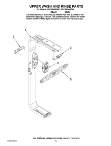 10 - Upper Wash And Rinse Parts parts for Maytag Dishwasher MDC4650AWW3 from AppliancePartsPros.com