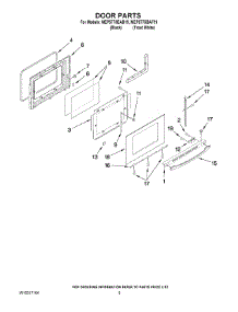 04 - Door Parts parts for Maytag Range MEP5775BAB19 from AppliancePartsPros.com