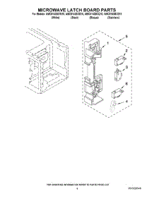 04 - Microwave Latch Board Parts parts for Maytag Microwave AMC5143BCW10 from AppliancePartsPros.com