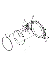 07 - Door Assembly parts for Maytag Dryer MDG32PC2AW from AppliancePartsPros.com